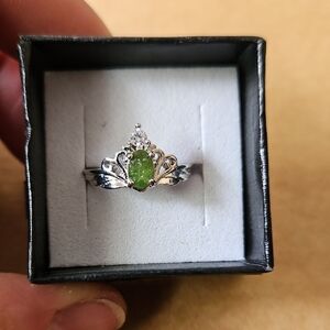 Green Tourmaline Gemstone Ring